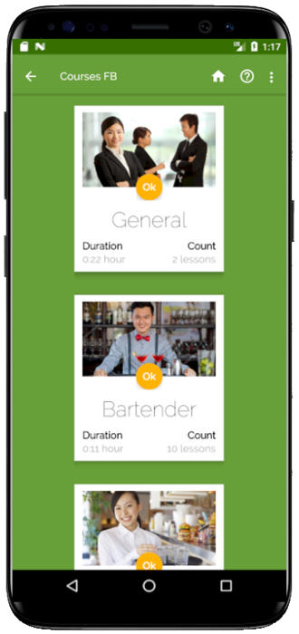 English learning app courses for all levels in Hospitality, Business, Finance and Medical